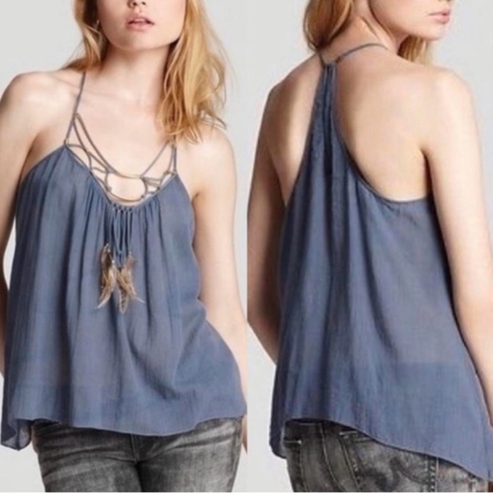 Rebecca Taylor feather embellished cami